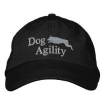 Agility Doberman Pinscher Dark embroidered hats by MenagerieMayhem Agility Doberman Pinscher Dark embroidered hats
