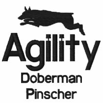 Agility Doberman Pinscher embroidered shirts by MenagerieMayhem Agility Doberman Pinscher embroidered shirts