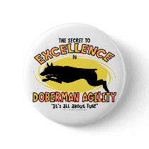 Agility Doberman Pinscher Secret Button by MenagerieMayhem Agility Doberman Pinscher Secret Button