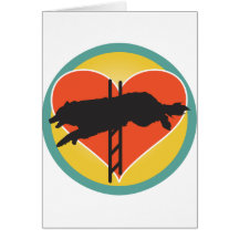Agility Dog Heart Card