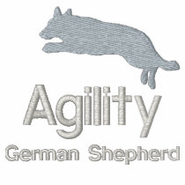 Agility German Shepherd embroidered shirts