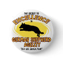 Agility German Shepherd Secret Button by MenagerieMayhem Agility German Shepherd Secret Button