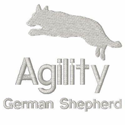 Agility German Shepherd Women's Embroidered Polo Shirt from Zazzle.com