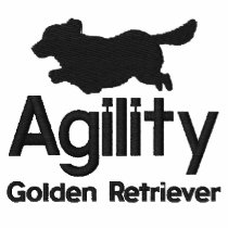 Agility Golden Retriever embroidered shirts by MenagerieMayhem Agility Golden Retriever embroidered shirts