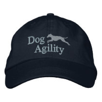 Agility Italian Greyhound Embroidered Hat (Blue) embroidered hats by MenagerieMayhem Agility Italian Greyhound Embroidered Hat (Blue) embroidered hats