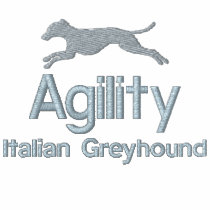 Agility Italian Greyhound Embroidered LS Shirt embroidered shirts
