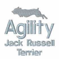 Agility Jack Russell Terrier Embroidered Shirt embroidered shirts by MenagerieMayhem Agility Jack Russell Terrier Embroidered Shirt embroidered shirts