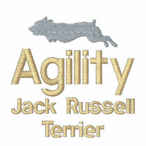 Agility Jack Russell Terrier Embroidered T-Shirt embroidered shirts by MenagerieMayhem Agility Jack Russell Terrier Embroidered T-Shirt embroidered shirts