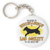 Agility Labrador Retriever Secret Keychain