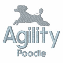 Agility Poodle Embroidered Long Sleeve Shirt embroidered shirts by MenagerieMayhem Agility Poodle Embroidered Long Sleeve Shirt embroidered shirts