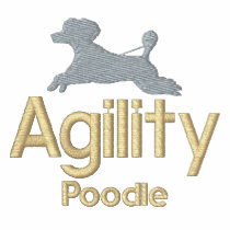 Agility Poodle Embroidered T-Shirt embroidered shirts by MenagerieMayhem Agility Poodle Embroidered T-Shirt embroidered shirts