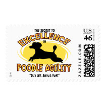 Agility Poodle Secret Postage Stamps by MenagerieMayhem Agility Poodle Secret Postage Stamps
