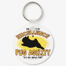 Agility Pug Secret Keychain
