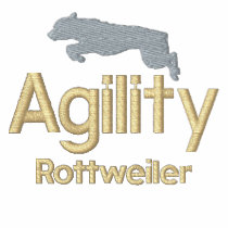 Agility Rottweiler Embroidered Zip Hoodie embroidered shirts