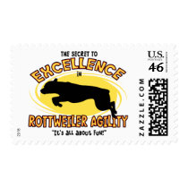 Agility Rottweiler Secret Postage Stamps