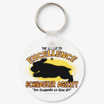 Agility Schnauzer Secret Keychain by MenagerieMayhem Agility Schnauzer Secret Keychain