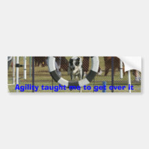 Agility taught me to get over it bumper stickers