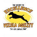 Agility Vizsla Secret Ladies T-Shirt by MenagerieMayhem Agility Vizsla Secret Ladies T-Shirt