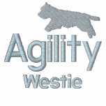 Agility Westie Embroidered Hooded Sweatshirt