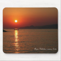 Agios Nikolaos sunrise, Crete, mousepad mousepads