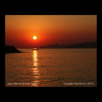 Agios Nikolaos Sunrise, Crete. posters