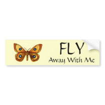 Aglia Tau Butterfly bumper stickers by FlutterByButterfly Aglia Tau Butterfly bumper stickers