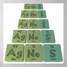 Agnes as Silver Neon Sulfur Poster