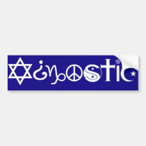 Agnostic Bumper Sticker bumper stickers