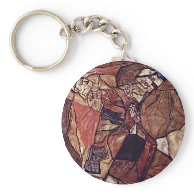Agony (The Death Struggle) By Schiele Egon Key Chain by Artcollection