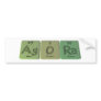 Agora-Ag-O-Ra-Silver-Oxygen-Radium Bumper Sticker