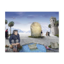 impressive, peoples, poster, palms, men, imagination, landscape, lizard, digital, strange, tower, book, world, houk, art, artwork, illustration, digital art, digital realism, surreal, surreal art, fantasy, fairytales, gifts, gift, eerie, adorable, mystic, mood, excellent, fabulous, cool, unique, awesome, amazing, wonderful, inspiring, atmospheric, postcard, postcards, Postcard with custom graphic design