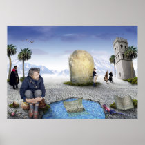 impressive, peoples, poster, palms, men, imagination, landscape, lizard, digital, strange, tower, book, world, houk, art, artwork, illustration, digital art, digital realism, surreal, surreal art, fantasy, fairytales, gifts, gift, eerie, adorable, mystic, mood, excellent, fabulous, cool, unique, awesome, amazing, wonderful, inspiring, atmospheric, posters, prints, Poster with custom graphic design
