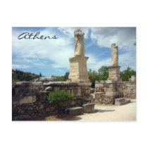 agora statues postcard