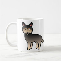 Agouti Cartoon Siberian Husky Coffee Mug