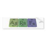 Agrafe-Ag-Ra-Fe-Silver-Radium-Iron Bumper Sticker