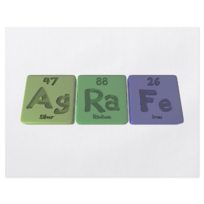 Agrafe-Ag-Ra-Fe-Silver-Radium-Iron Full Color Flyer by ChemicalWords