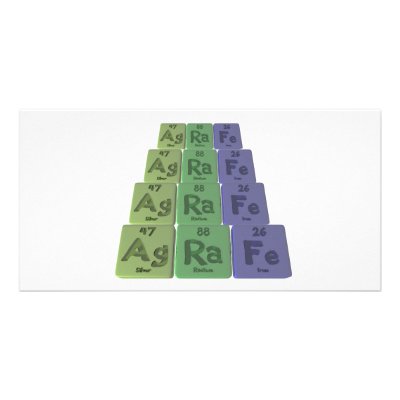Agrafe-Ag-Ra-Fe-Silver-Radium-Iron Photo Cards by ChemicalWords
