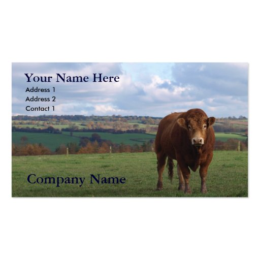 Agricultural Business Card (front side)