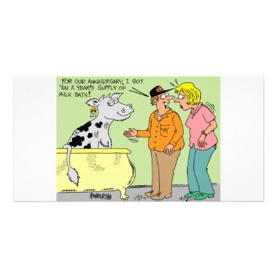 AGRICULTURAL FARMER HUSBAND / WIFE CARTOON HUMOR PHOTO CARD TEMPLATE by agriculture_gifts