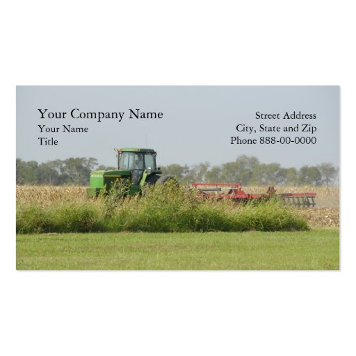 Agriculture Business Card (front side)