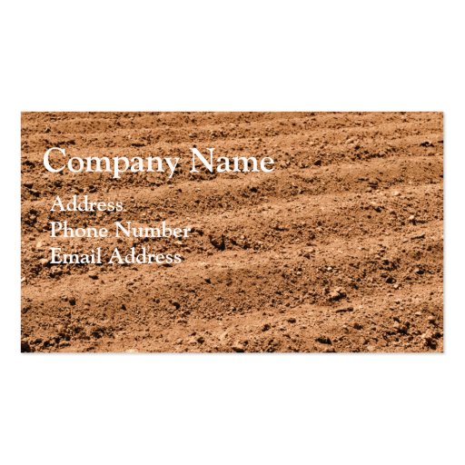 Agriculture Farm Soil Business Card (front side)