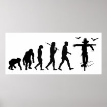 Agriculture Farmer farming scare crow Print