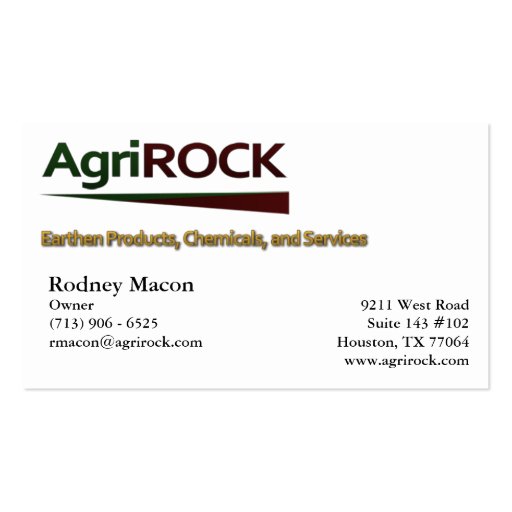 AgriRock Business Card
