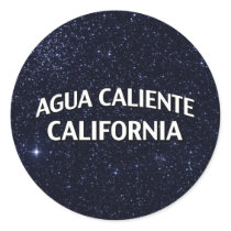 Agua Caliente California Round Sticker