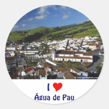 Agua de Pau - Azores Round Stickers