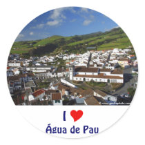 Agua de Pau - Azores Round Stickers