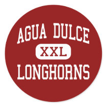 Agua Dulce - Longhorns - Senior - Agua Dulce Texas Round Sticker