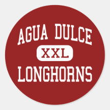 Agua Dulce - Longhorns - Senior - Agua Dulce Texas Round Sticker