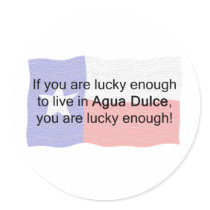 Agua Dulce Lucky Round Stickers