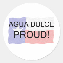 Agua Dulce Proud Round Stickers